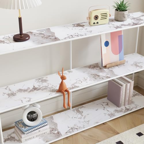 CRE8TIVE Matte Onyx White Marble Contact Paper for Cabinets Drawers 12"x80" Marble Wallpaper Peel and Stick Countertops Waterproof Self Adhesive Granite Countertop Contact Paper for Kitchen Table Desk