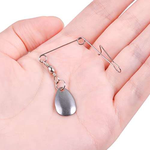 Silver Fishing Spinnerbait Blades - 6pcs DIY Lure Making Supplies