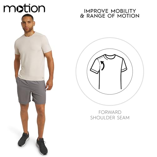 Motion Men's Slim Fit Tee Active Performance T-Shirt - Medium / Bone
