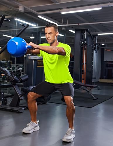 PINSPARK Workout Shirts for Men Short Sleeve UPF 50+ Quick Dry Gym