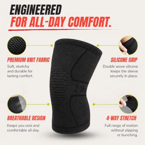 Knee Compression Sleeve for Joint Pain Relief & Support
