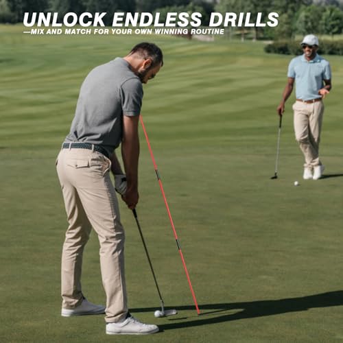 Collapsible Golf Alignment Sticks - 3 Pack, 40 Inch Training Rods