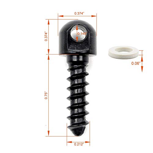 Sling Swivel Stud Set for Rifles - 6-Piece Mounting Kit with Wood Screws