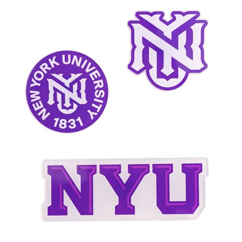 NYU Violets Acrylic Magnet Set - 3 Unique Designs