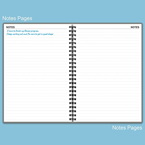 A5 Fitness Planner Journal for Weight Loss & Workouts - Grey