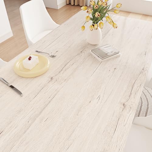 Wallercity Oak Wood Grain Contact Paper for Kitchen Countertops Light Wood Peel and Stick Wallpaper for Table Tops Desk Vinyl Self Adhesive Waterproof Wall Paper for Countertop Cabinets 15.8''x78.7''