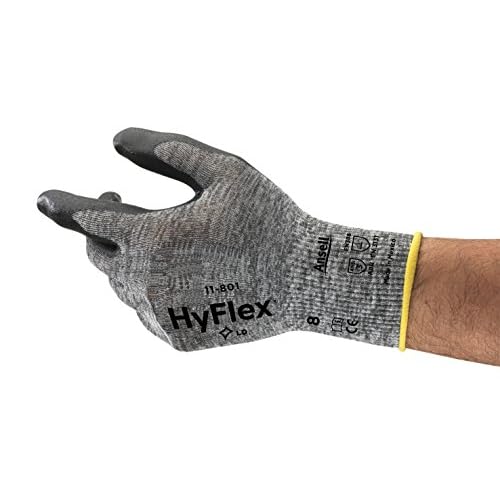 HyFlex 11-801 Multipurpose Gloves - Lightweight, Grip and Comfort, Size Medium (pack of 12)