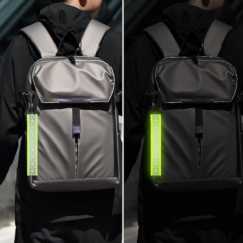 6 PCS Green Reflective Backpack Straps - Safety Night Reflectors