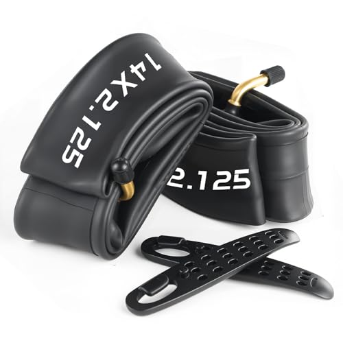 14 x 2.125 Electric Bike Inner Tubes - 2 Pack with Tire Levers