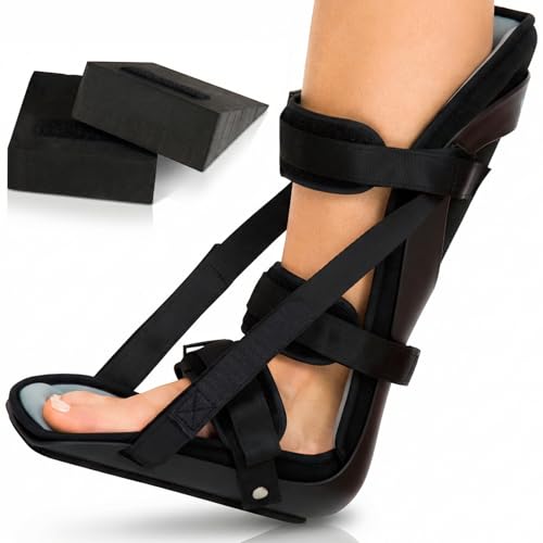 Vive Night Splint for Plantar Fasciitis, Large (Men 6.5-10.5 / Women 8-12) - Left/Right Foot, Adjustable Straps