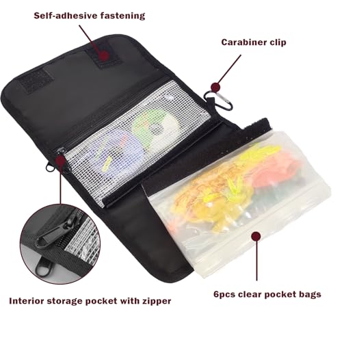 Soft Lure Storage Binder - Dark Red Fishing Organizer