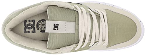 DC Men's Lynx Zero Waste Casual Skate Shoe,TAN/Green,9.5