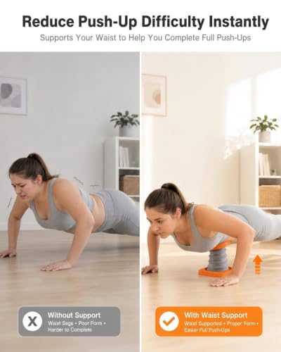 Push Up Trainer for Beginners with Support – Orange