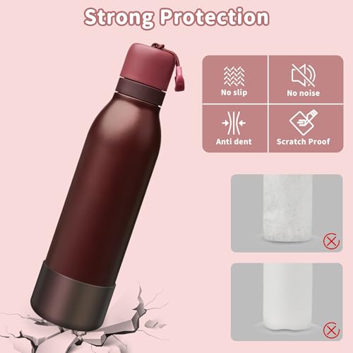 2pcs Silicone Protective Boot for 24oz Water Bottles - Chameleon Black Cherry