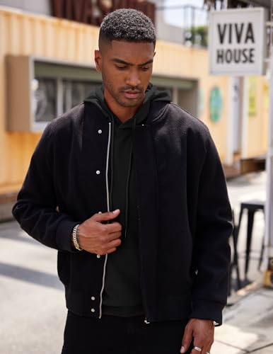 COOFANDY Men's Black X-Large Hoodie Casual Drawstring Sweatshirt