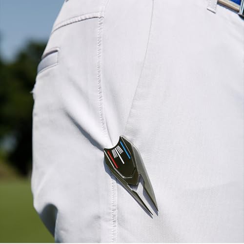 Golf Divot Repair Tool with Magnetic Ball Marker & Hat Clip