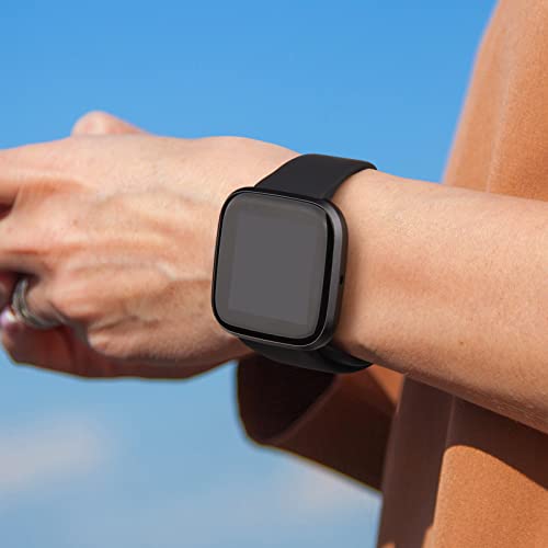 Silicone Sport Watch Band for Versa 2, Versa Lite & SE - Black