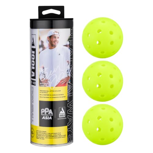 Durable Pickleball Balls - 3 Pack with Storage Tube - USAP Approved