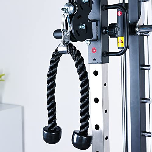 AOHO MOOON 27-Inch Heavy-Duty Tricep Rope for Cable Machine Workouts