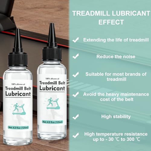 Treadmill Lubricant - 250ml Silicone Oil with Precision Cap & Tube