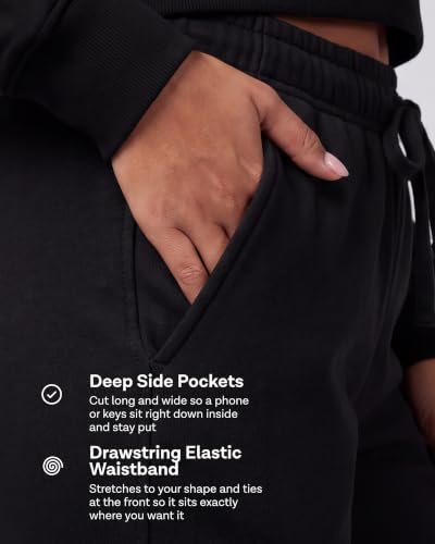 Real Essentials 3 Pack Women’s Fleece Lounge Sweatpants with Pockets