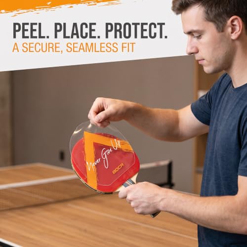 Table Tennis Racket Protective Sheets - 2 Pack of Anti-Static Rubber