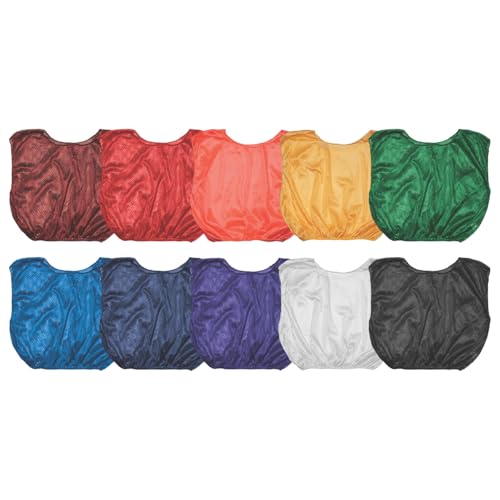Mesh Practice Scrimmage Vests - Lightweight Training Gear, Pack of 12