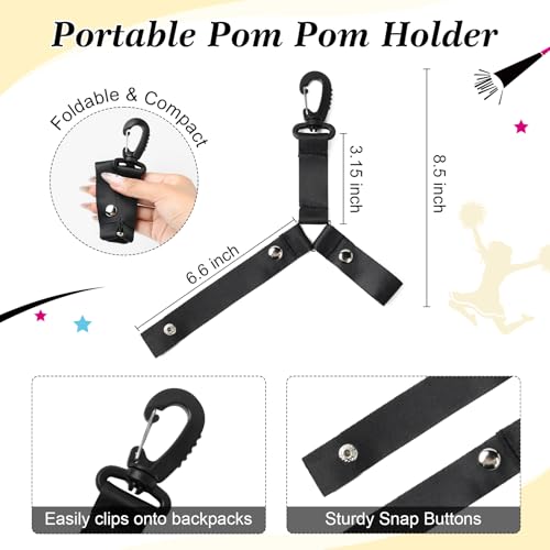 Pom Pom Holder Hanger with Snap Button - Black
