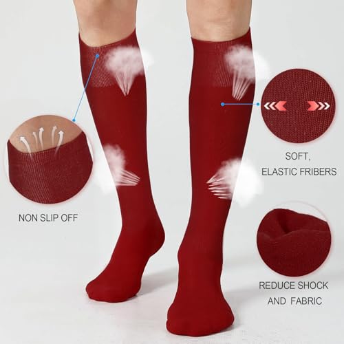 Baseball Soccer Softball Socks - Youth Adult Medium Wine Red