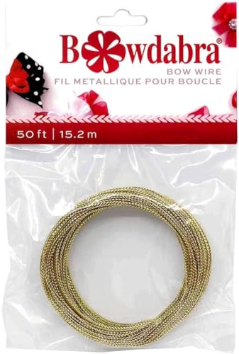 Gold Bow Wire - 50 Ft for Bow Making and Crafting