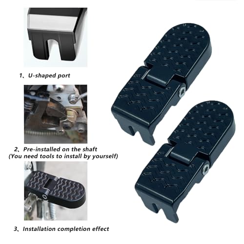 LOOEEL 10mm U‑Slot Folding Bicycle Pedals for Rear Seat Footrest