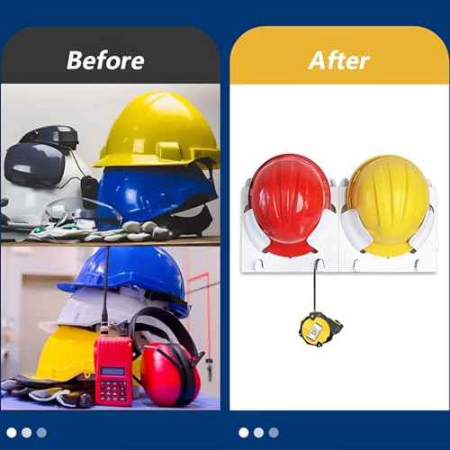 Hard Hat Rack 3 Pcs, Hard Hat Storage Rack Hard Hat Helmet Holder,Hard Hat Placement Hanging Rack for Workshop Office Living, Hard Hat Rack Display Rack (Hook style)