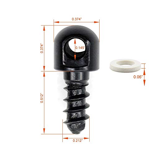 Sling Swivel Stud Set for Rifles - 6-Piece Mounting Kit with Wood Screws