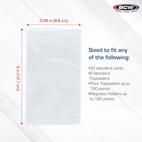 Resealable Trading Card Team Bags - 400 Count, Holds 35 Cards