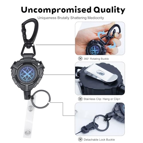 AGTIAAI Gradient Blue 2Pcs Retractable CB Radio Mic Holder Tether for Truck