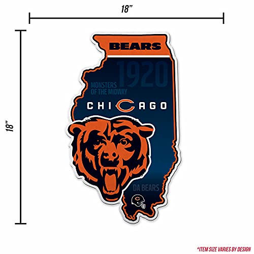Chicago Bears Felt Pennant - NFL State Shape Wall Decor