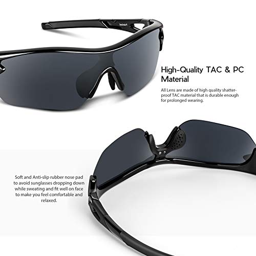 Polarized Sports Sunglasses for Men, Women & Youth - TAC UV Protection