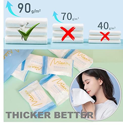 Extra Large Disposable Washcloths - 23.6" x 11.8" Cotton Towels for Travel