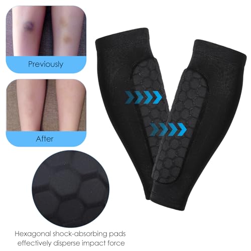 Youth & Adult Soccer Shin Guards with Honeycomb Pads - Small