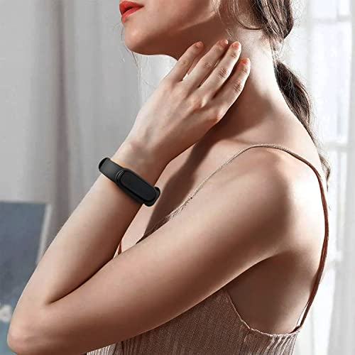 Sport Bands for Mi Band 5 & 6 - Soft Silicone Replacement Straps - Black