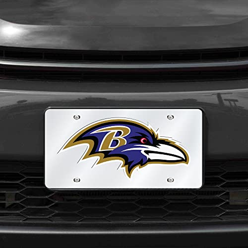 NFL Laser Tag License Plate - Baltimore Ravens / Silver
