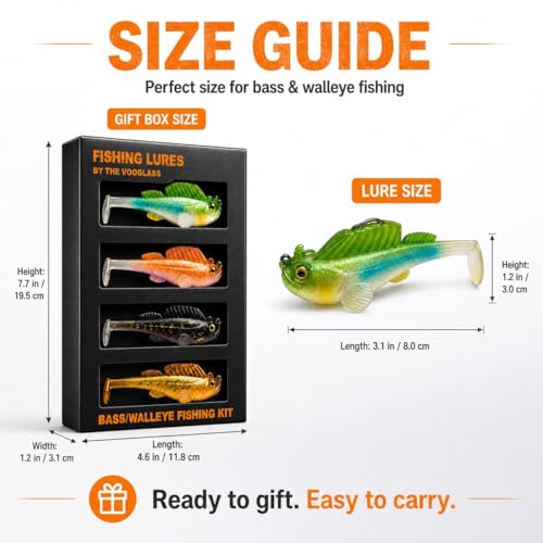 Realistic Bass Fishing Lure Set - 4pcs Soft Swimbaits TT04