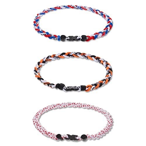 Braided Baseball Necklace for Sports Fans | Adjustable Nylon & Titanium
