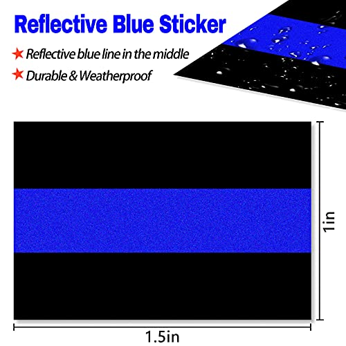 Reflective Police License Plate Stickers - 10 Pack, 1.5" x 1"