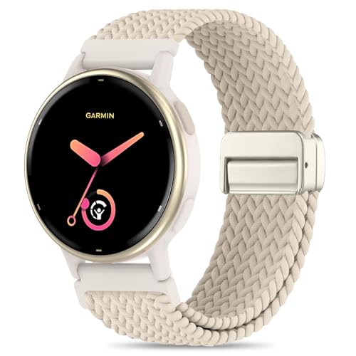 20mm Magnetic Braided Nylon Band Compatible With Garmin Vivoactive
