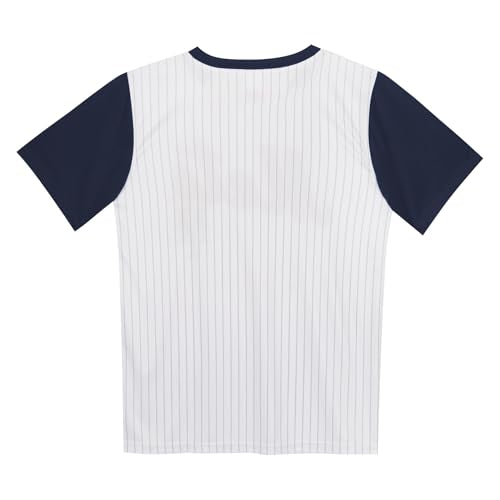 Youth MLB Pinstripe Baseball Jersey - V-Neck Team Logo Top