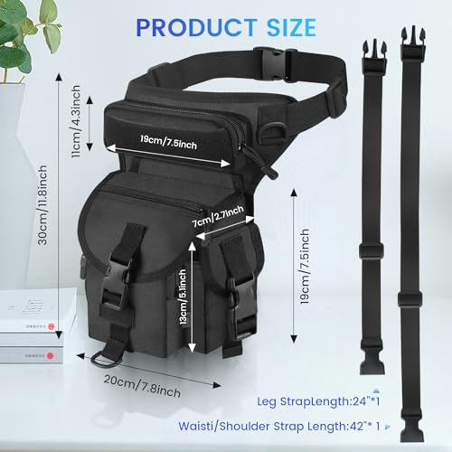 Meejaa Waterproof Hiking Waist Pack with Adjustable Belt & Multiple Pockets