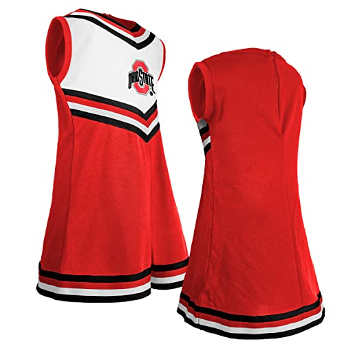 Little King Ohio State Buckeyes Toddler Girls Cheer Jumper Dress 6 Years