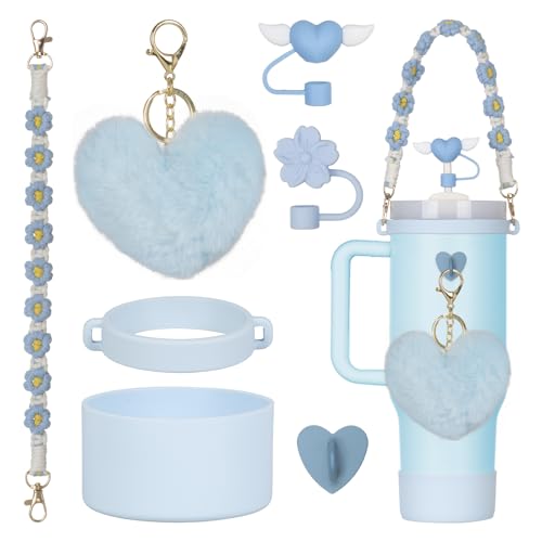 Stanley Cup Accessories Set with Handle Strap - Blue