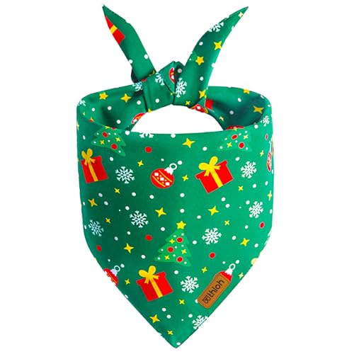 Christmas Dog Bandanas - Reversible Santa & Christmas Tree - X-Large